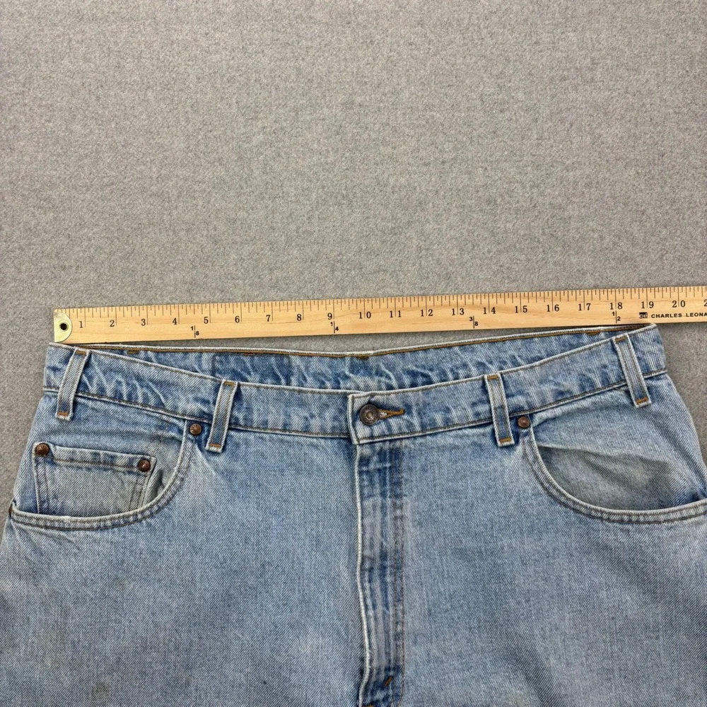 Vintage 90s Levis 545 Jeans Mens 38x30 (Actual) Light Wash Loose Straight FLAW‎